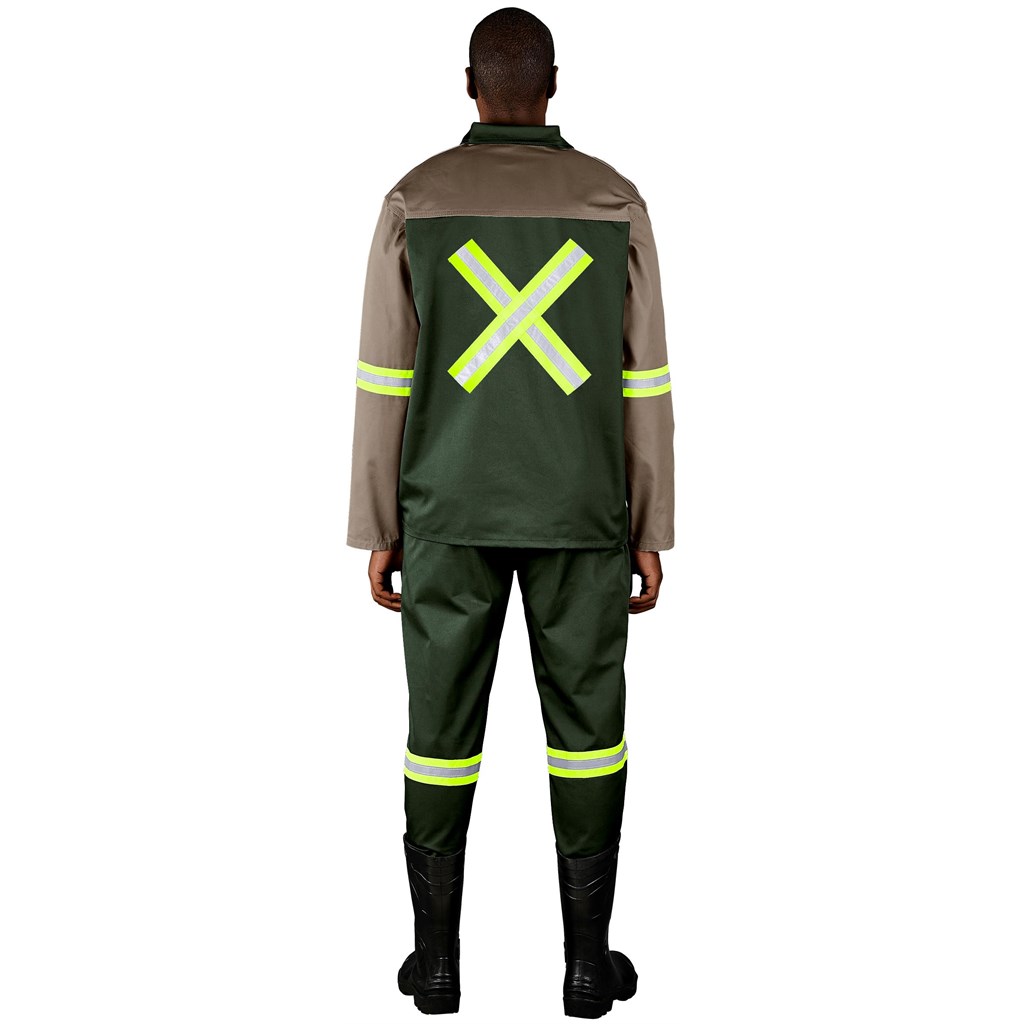 Site Premium Two-Tone Polycotton Jacket - Reflective Arms & Back - Yellow Tape - Image 3