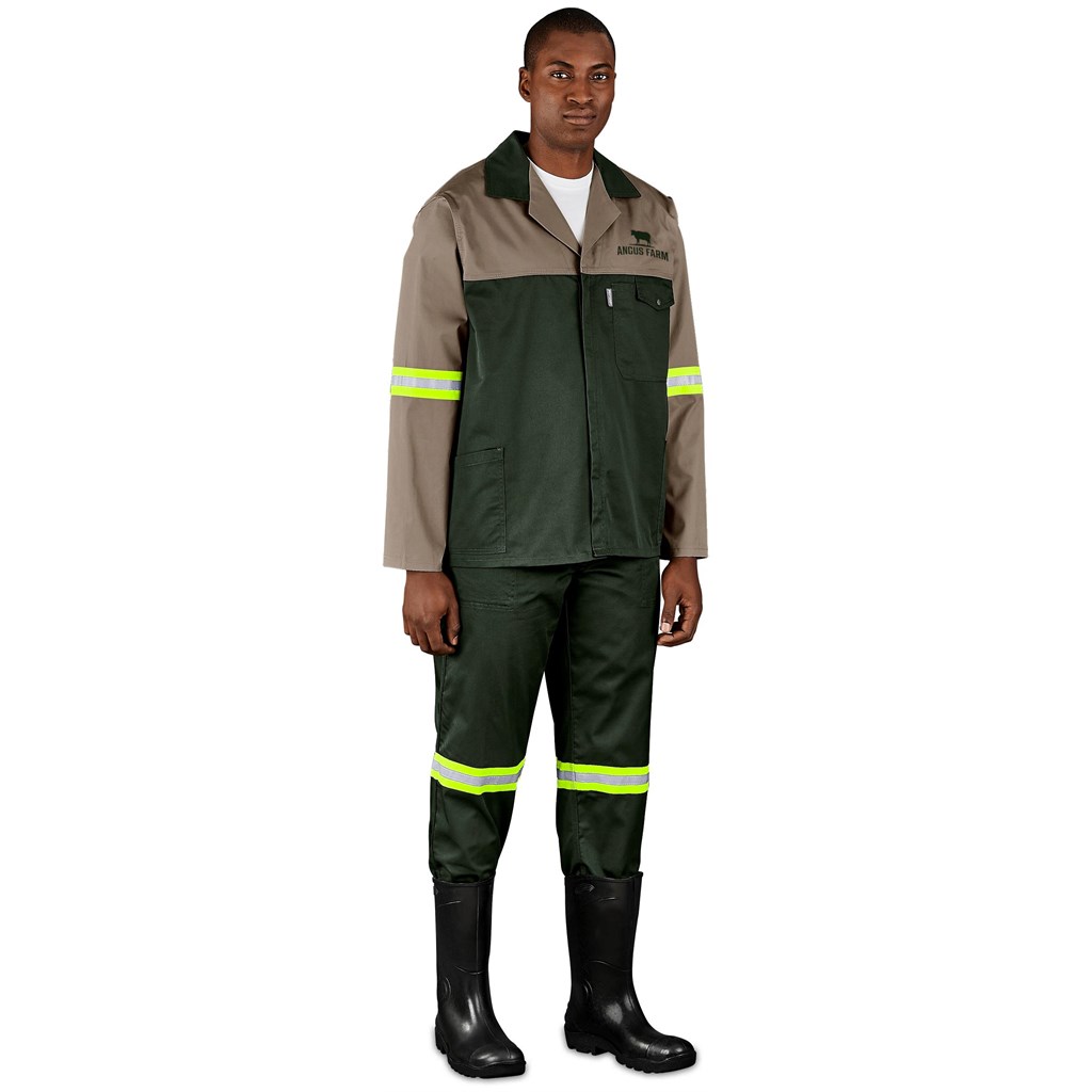 Site Premium Two-Tone Polycotton Jacket - Reflective Arms & Back - Yellow Tape - Image 11