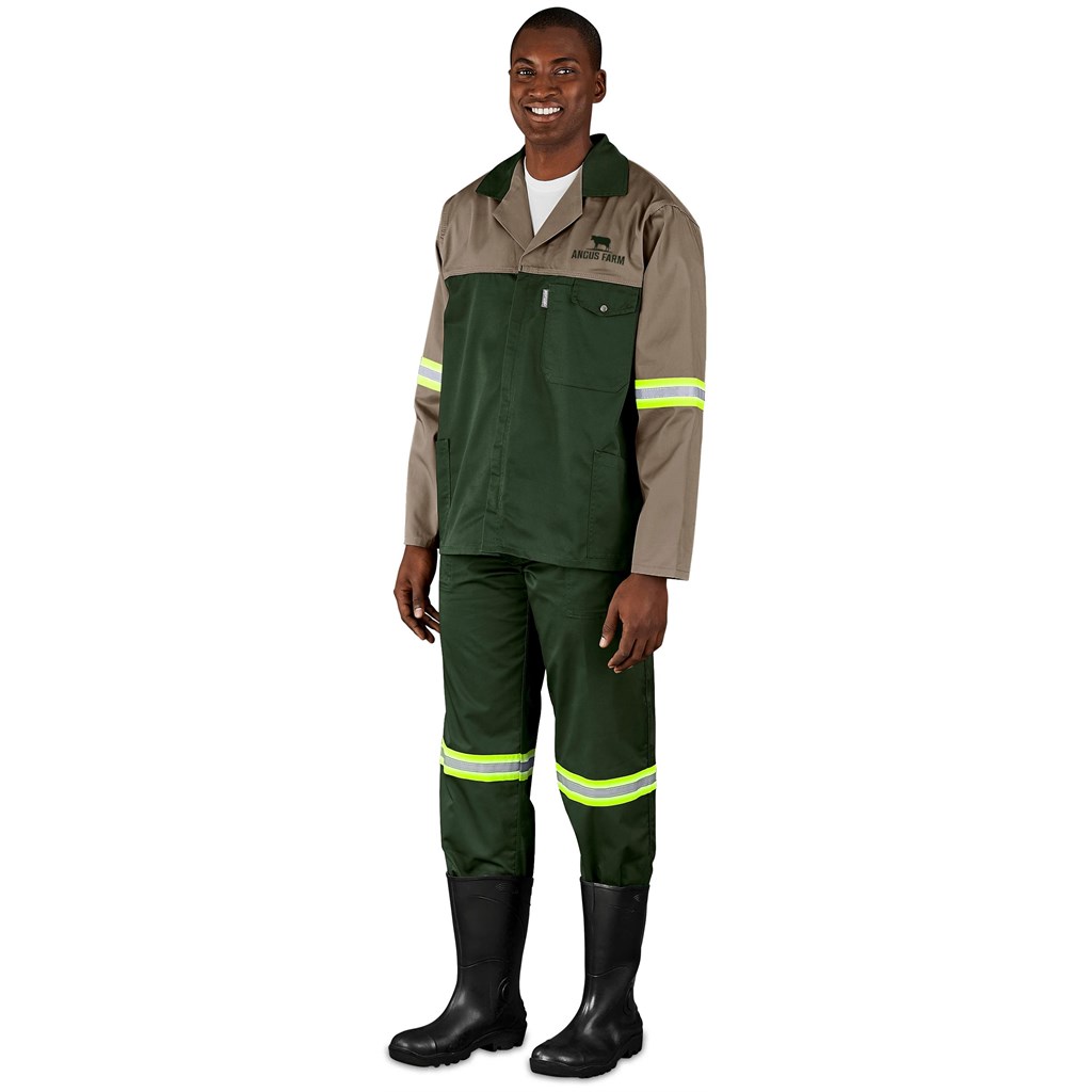 Site Premium Two-Tone Polycotton Jacket - Reflective Arms & Back - Yellow Tape - Image 7