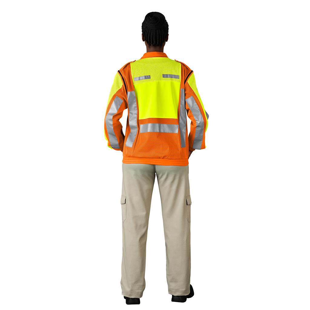 Metro Two-Tone Hi-Viz Reflective Zip-Off Jacket - Image 9