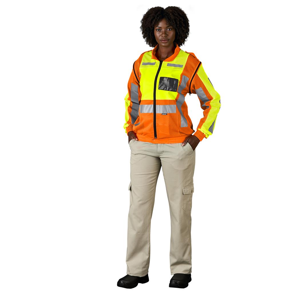 Metro Two-Tone Hi-Viz Reflective Zip-Off Jacket - Image 8