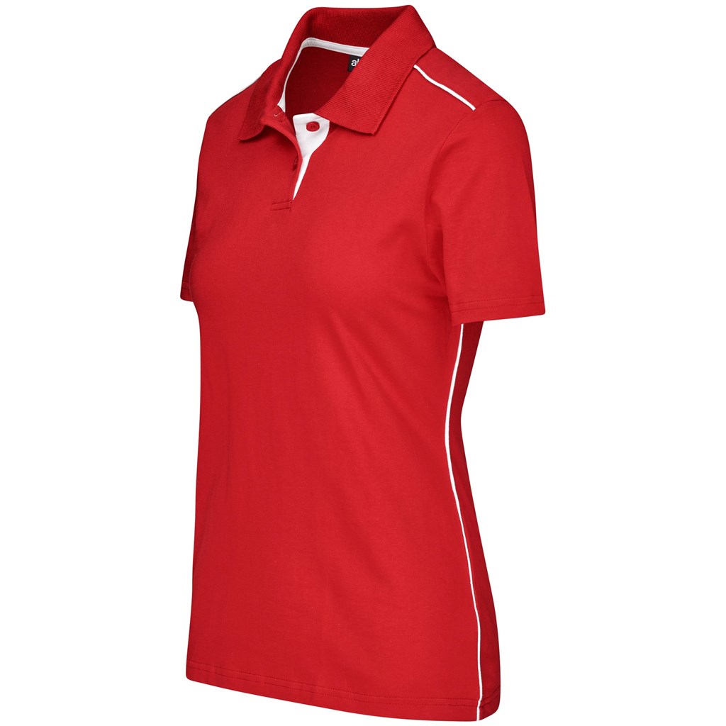 Ladies Galway Golf Shirt - Red - Image 3