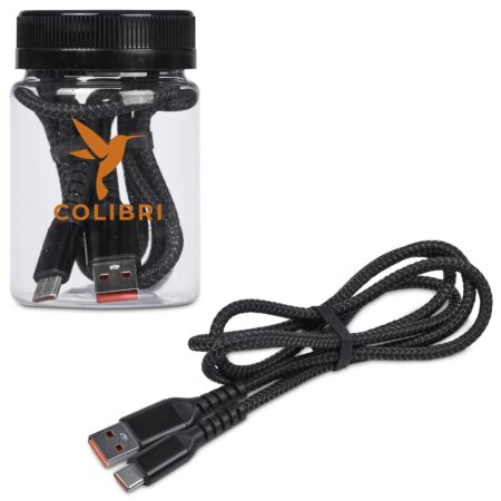 Altitude Muttle Fast Charge USB-A to Type-C Charging Cable in Jar