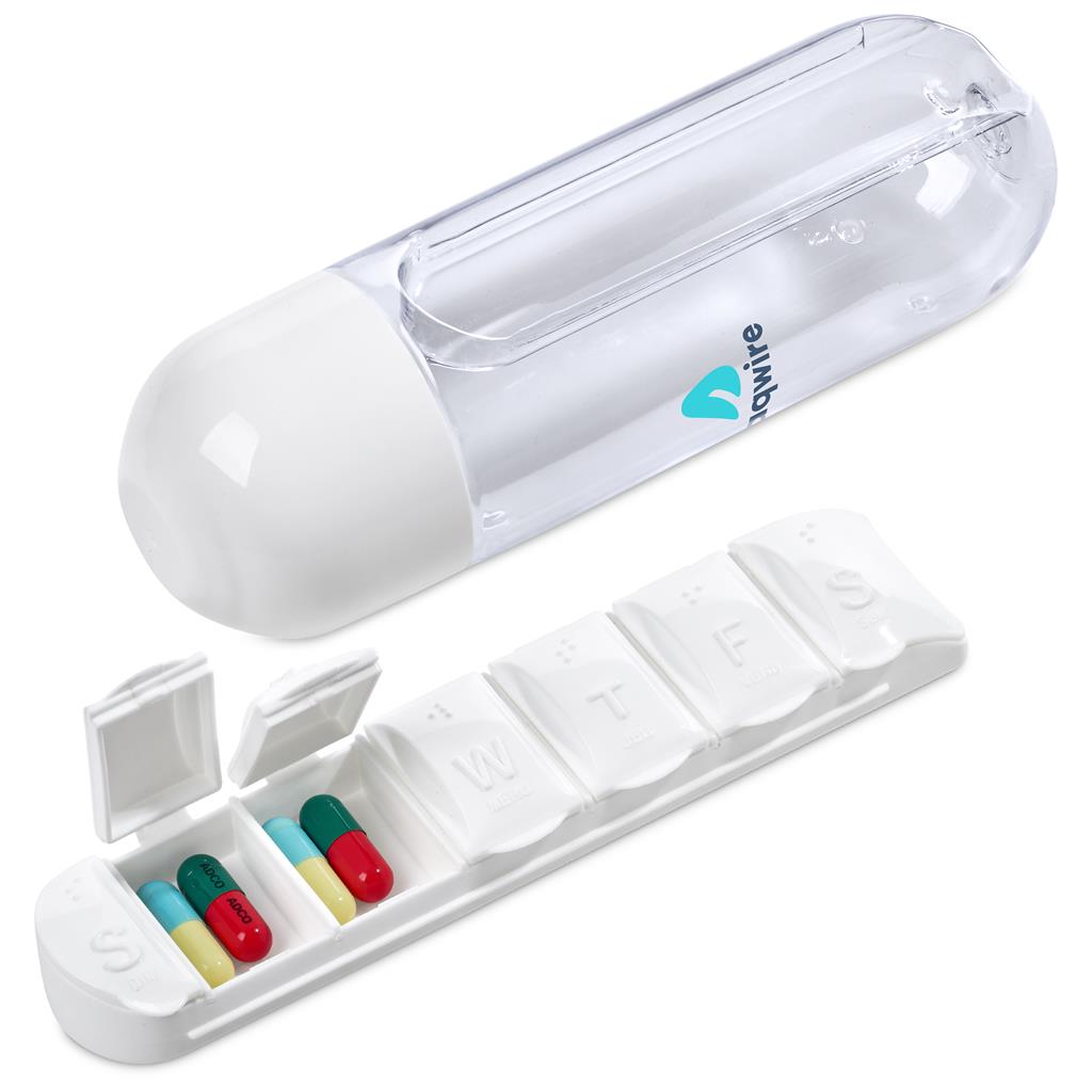 Altitude Vita-Stream Pill Box Plastic Water Bottle - 600ml - Image 5