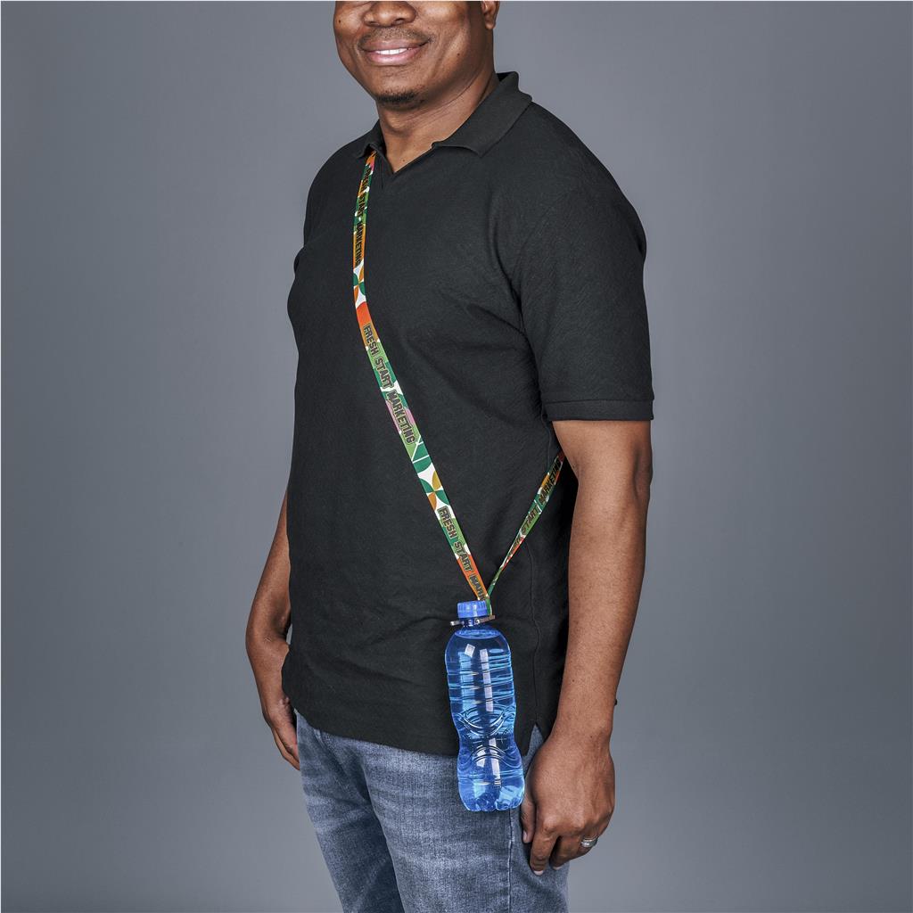Altitude Aqua Crossbody Double-Sided Sublimated Satin Bottle Lanyard - Image 2