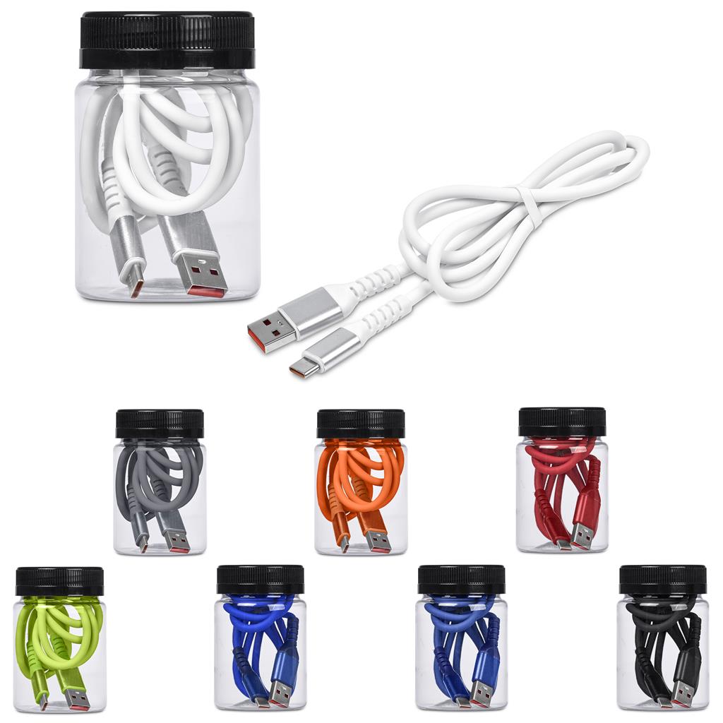 Altitude Capsit Fast Charge USB-A to Type-C Charging Cable in Jar - Image 2