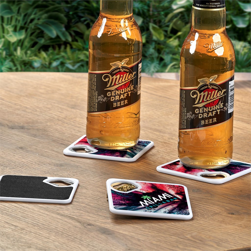 Altitude Sela Recycled Plastic Bottle Opener Coaster - Image 2