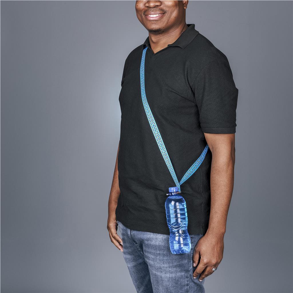 Altitude Aqua Double-Sided Crossbody Bottle Lanyard - Sample - Image 3